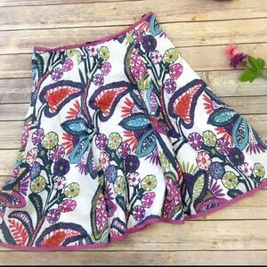 EUC Boden Cotton Lined Skirt Bold Pattern 10R
